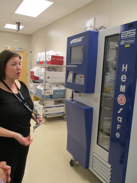 Lorraine discussed the blood dispensing machine which is also located in the Operating Rooms.